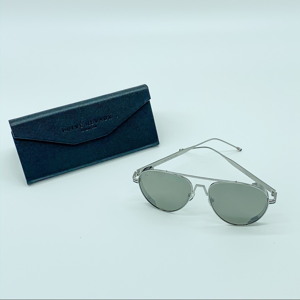 Prive Revaux “TheGOAT“ Polarized Silver Sunglasses